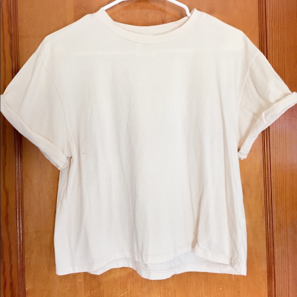Cream Cotton T-shirt
